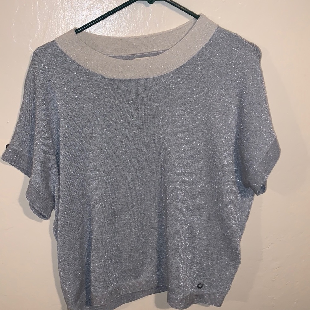 Numph Anthropologie Metallic Shirt